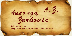 Andreja Zurković vizit kartica